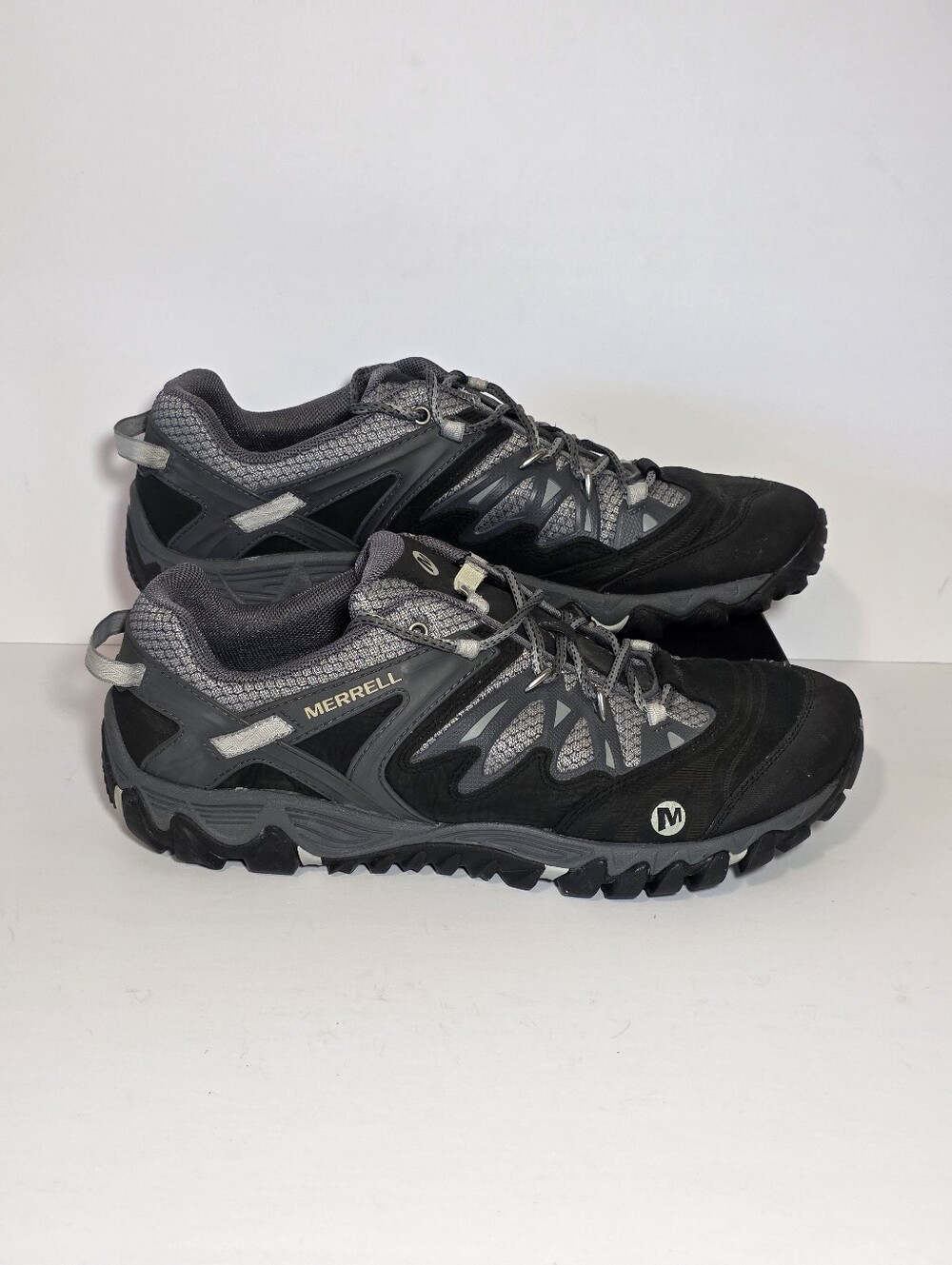 Merrell Mix Master 2 Mens 14 Trail Running Hiking Shoes Black Silver Vibram